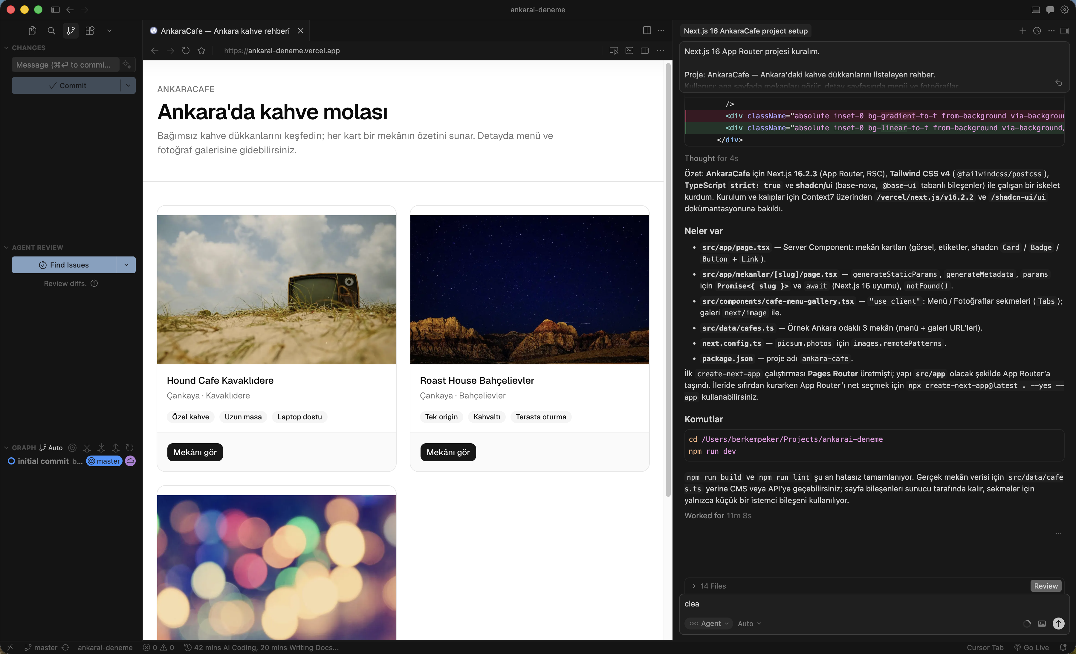 Cursor Source Control — initial commit, push öncesi
